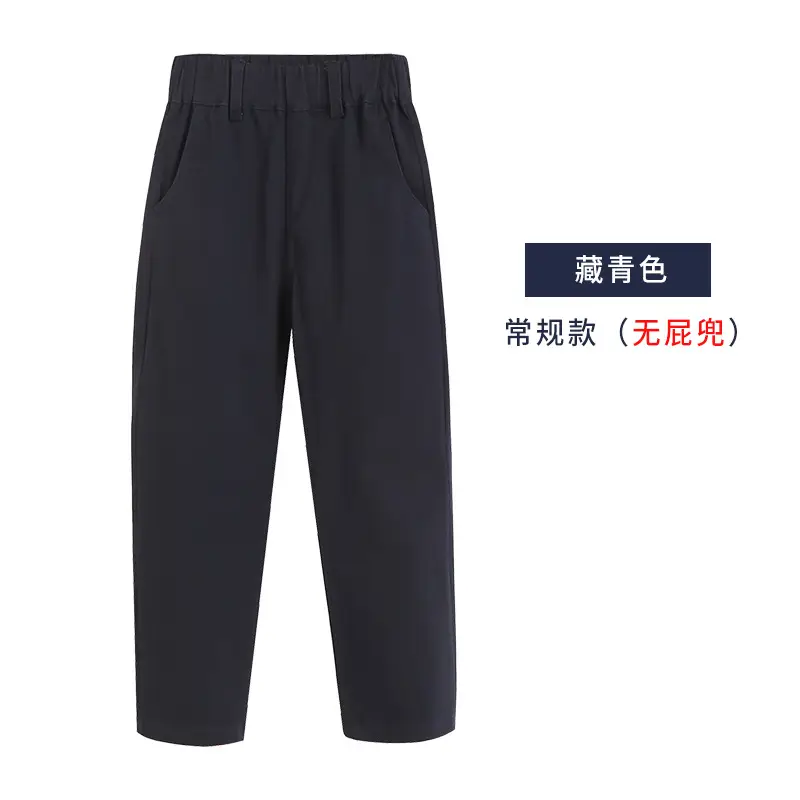 Boys Cotton Capri Pants Black Spring Autumn Middle Size - Image 4