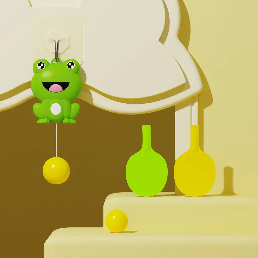 Cartoon Cute Frog Hanging Table Tennis Trainer Household Children's Vision Attention System Exercise Fitness