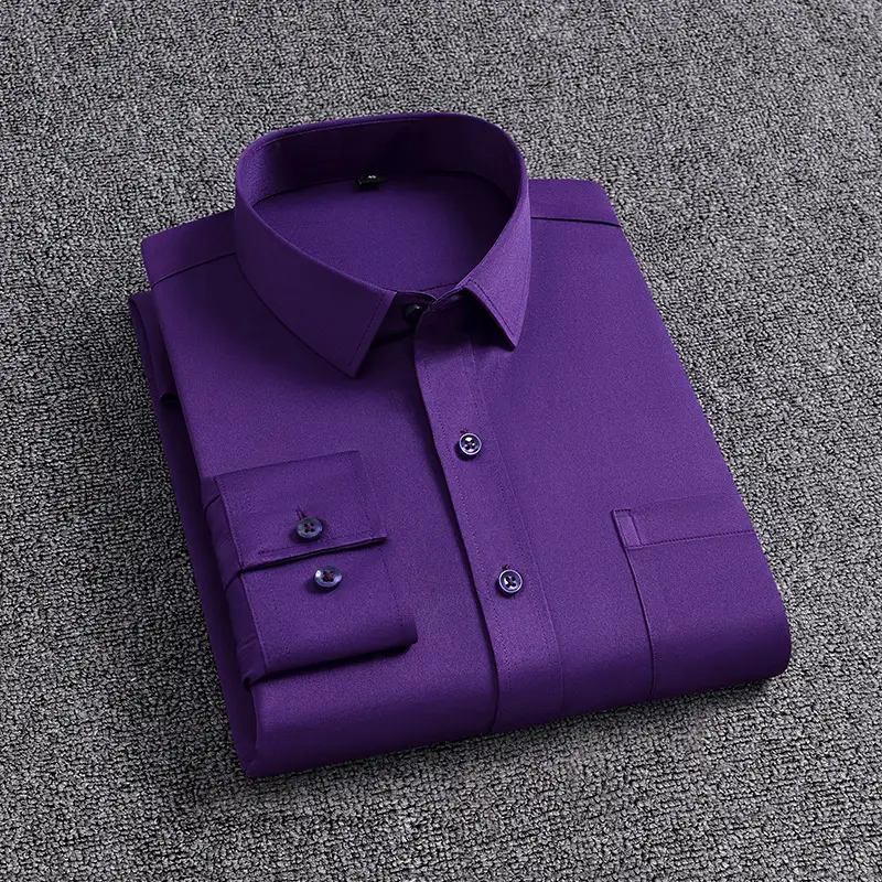 Blue Men's Long Sleeve Shirts for Spring Autumn - Image 14