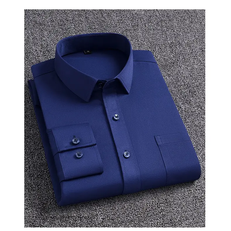 Blue Men's Long Sleeve Shirts for Spring Autumn — feature 11