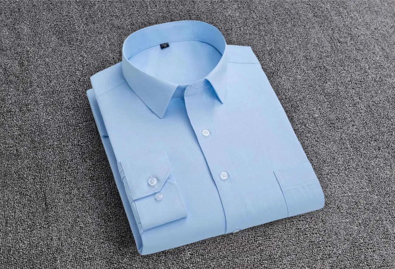 Blue Men's Long Sleeve Shirts for Spring Autumn — feature 12