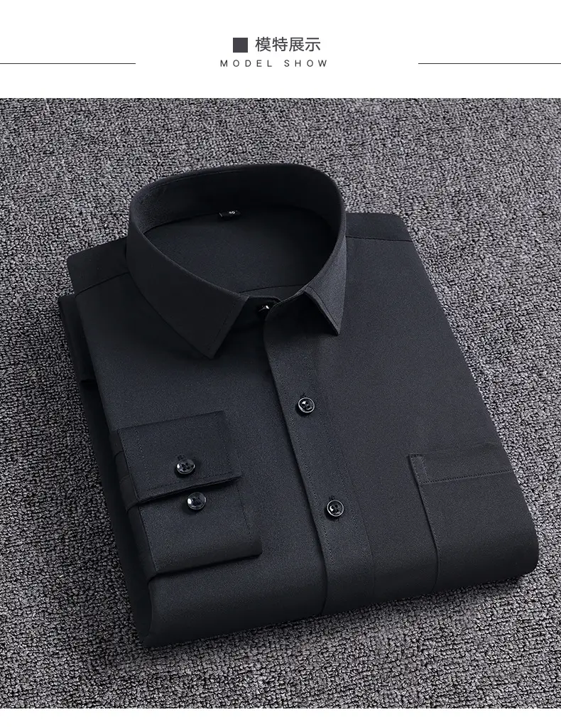 Blue Men's Long Sleeve Shirts for Spring Autumn — feature 8