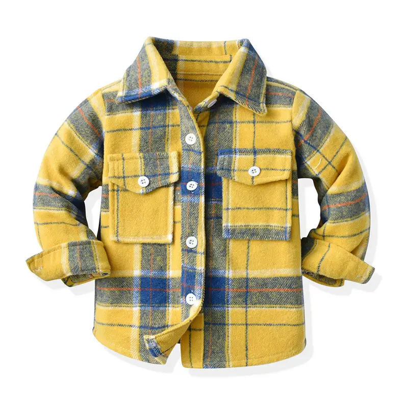 Men Plaid Flannel Shirt Single Button Red Green - Image 11