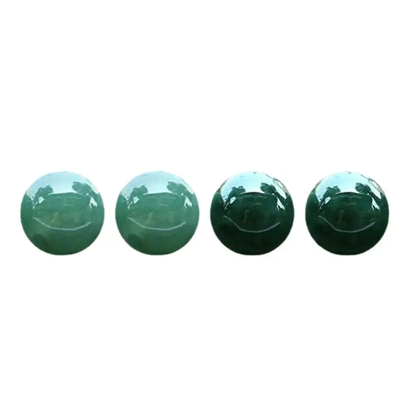 Natural Jade Green Round Beads for DIY Jewelry