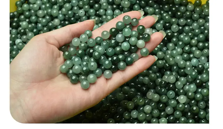 Natural Jade Green Round Beads for DIY Jewelry — feature 2