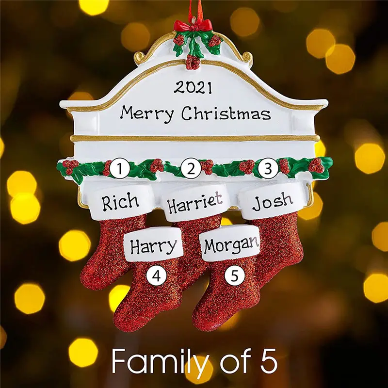 Christmas Socks with Nameplate and Resin Decor — feature 10