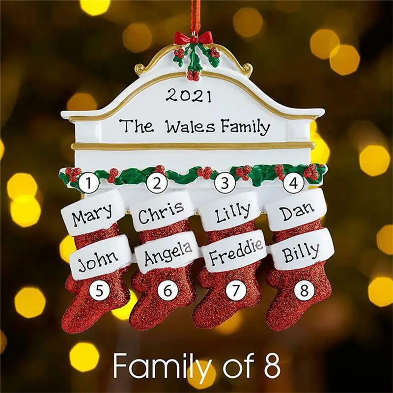 Christmas Socks with Nameplate and Resin Decor — feature 12