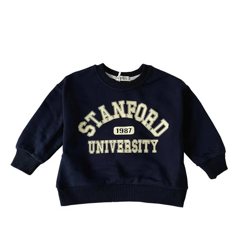 Cotton Letter Print Sweatshirt for Boys Winter Casual Set - Image 7