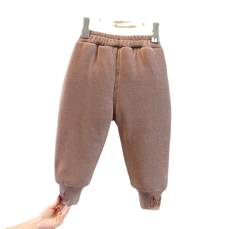 Winter Black Cotton Padded Kids Pants for Boys