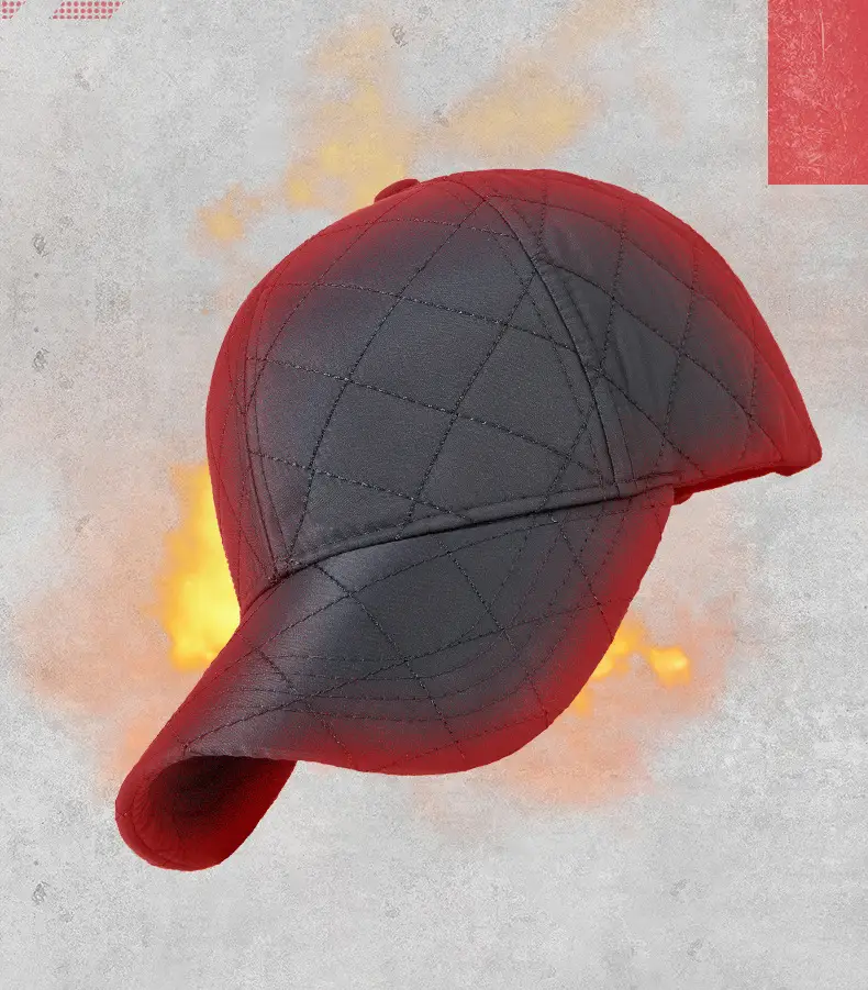 2025 Quilted Baseball Cap for Men Women Cold Warm Black — feature 16