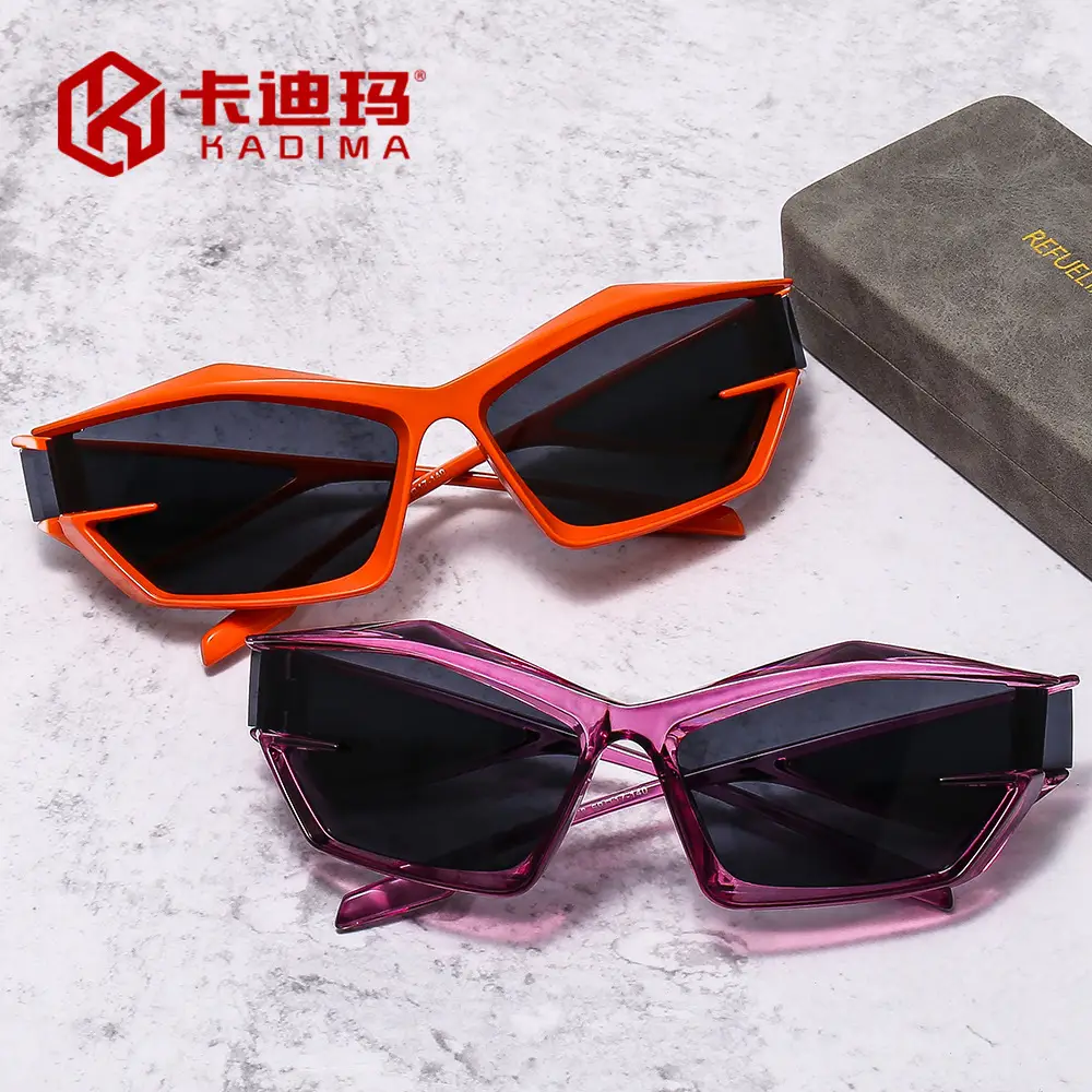 2023 Futuristic Sunglasses Orange C2 - Image 9