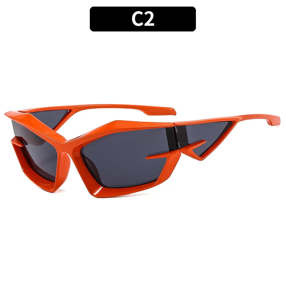 2023 Futuristic Sunglasses Orange C2