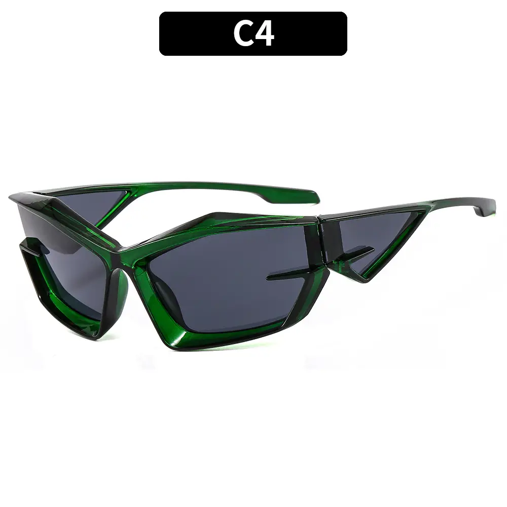 2023 Futuristic Sunglasses Orange C2 - Image 3