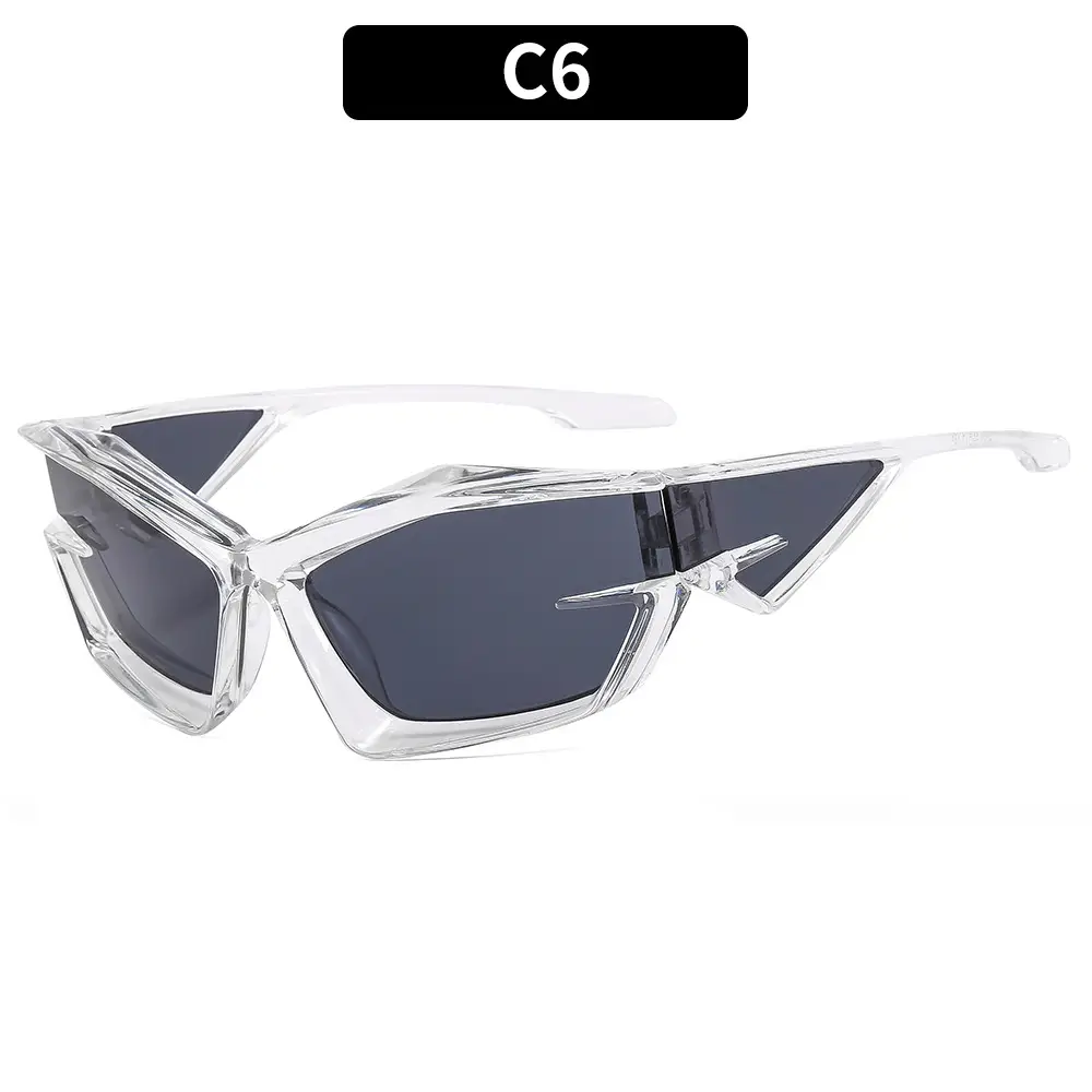 2023 Futuristic Sunglasses Orange C2 - Image 5