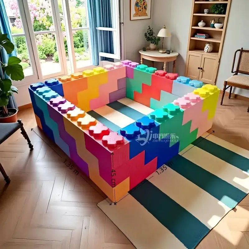 Large Square Brick Building Block Playground for Kids