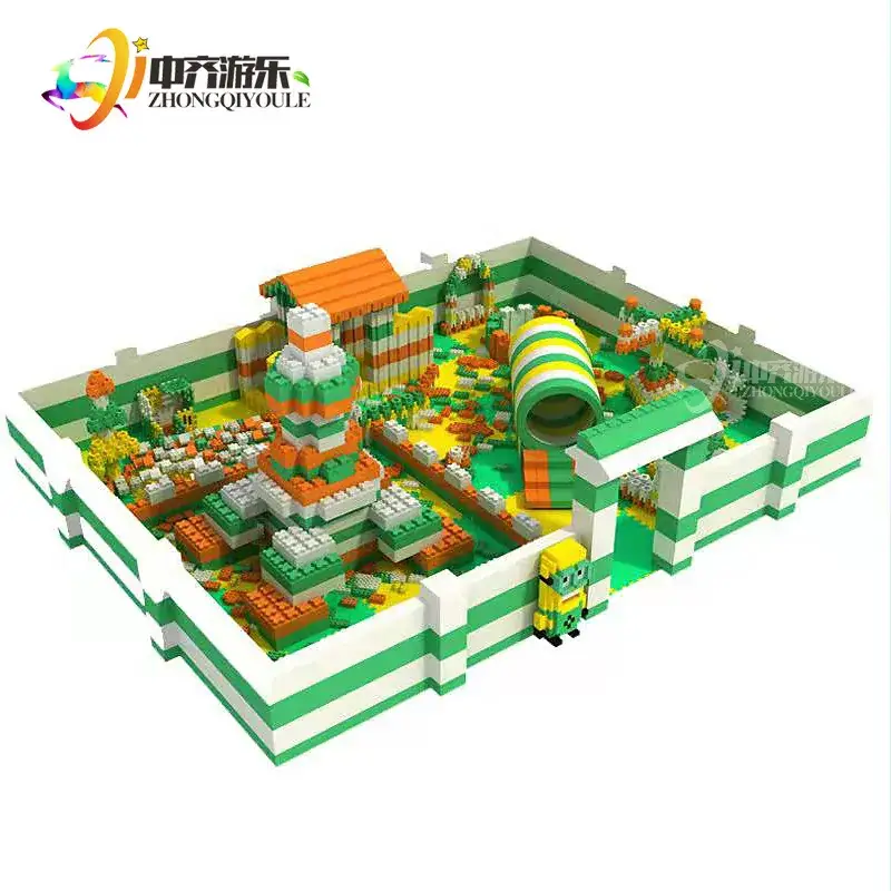 Large Square Brick Building Block Playground for Kids