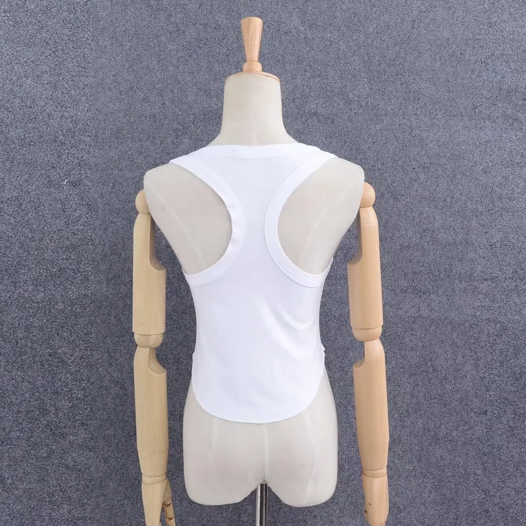 Black U-Neck Sleeveless Vest for Women Large