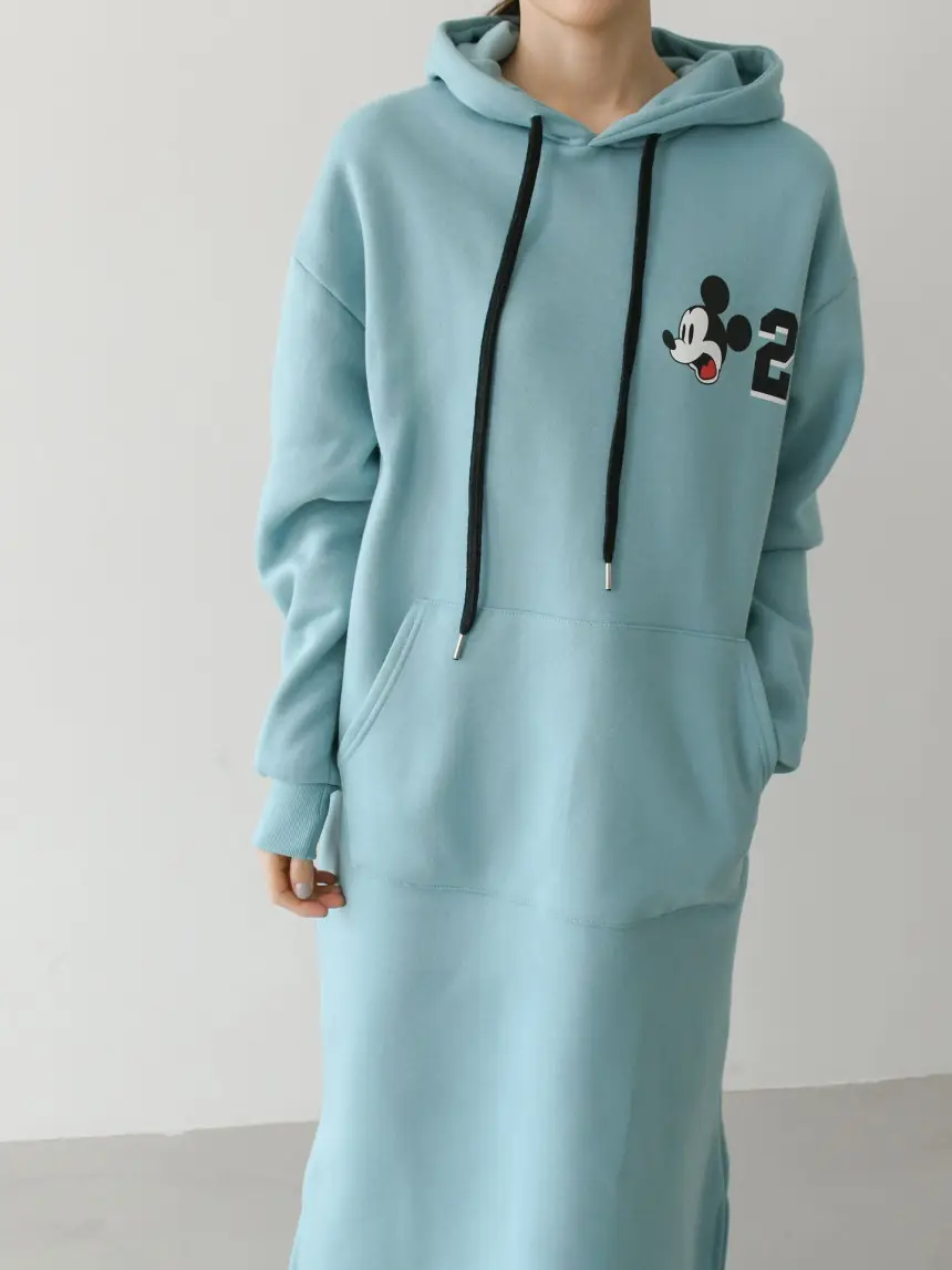 Women's 2022 Hooded Hoodie Set Beige Blue Long Sleeve — feature 23
