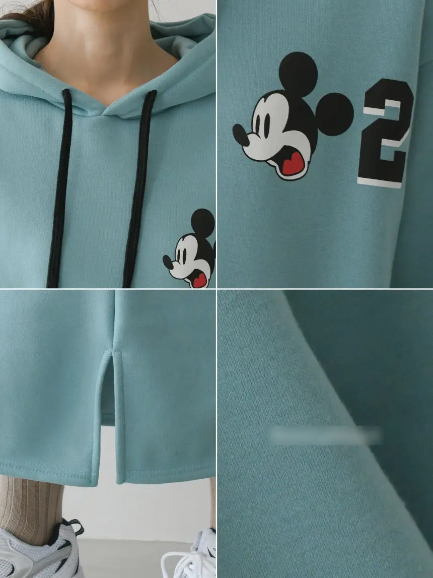 Women's 2022 Hooded Hoodie Set Beige Blue Long Sleeve — feature 5