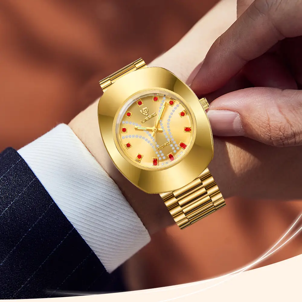 Liebig Gold Diamond Watch for Men Women — feature 7