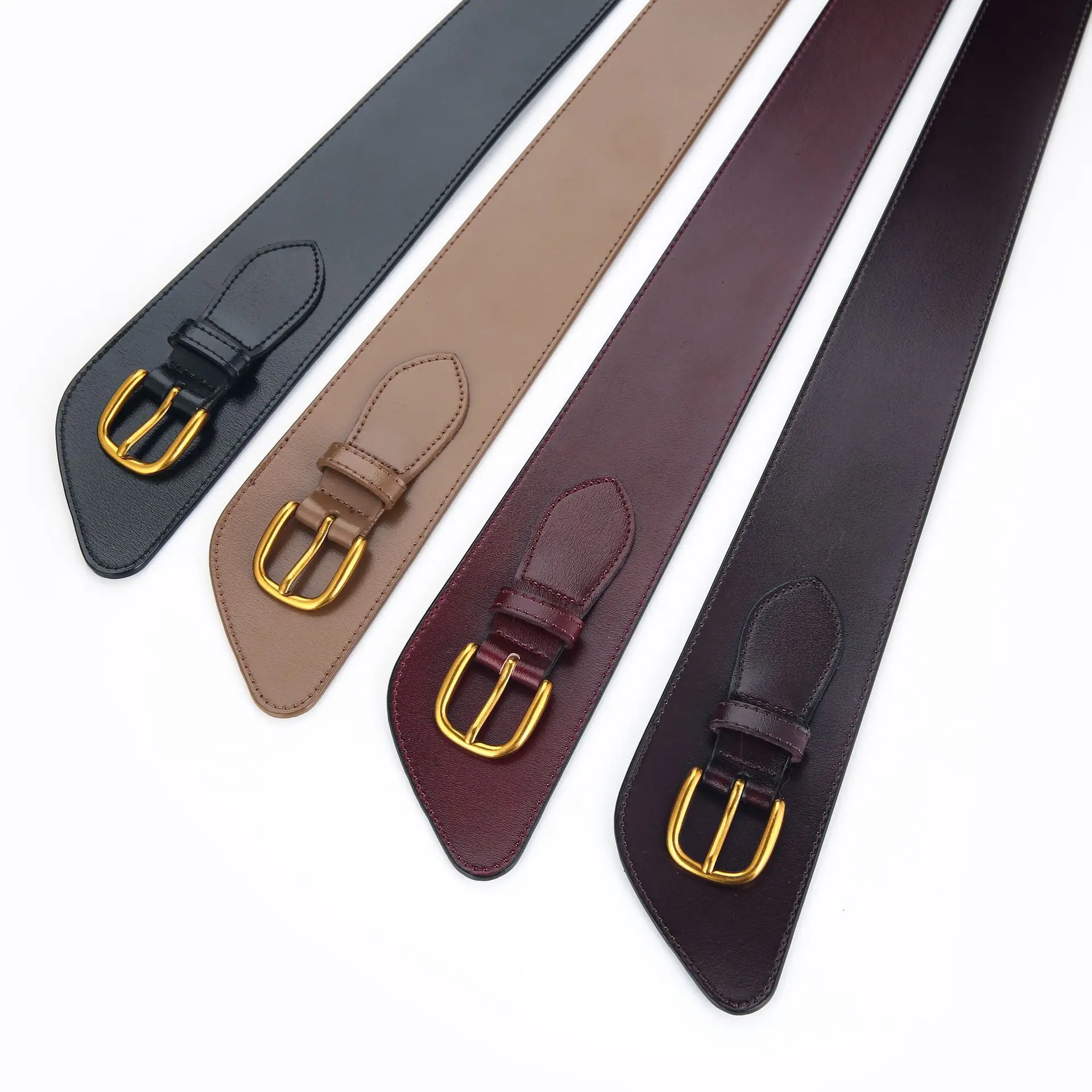 Black Korean Style Wide Belt for Women - Image 4
