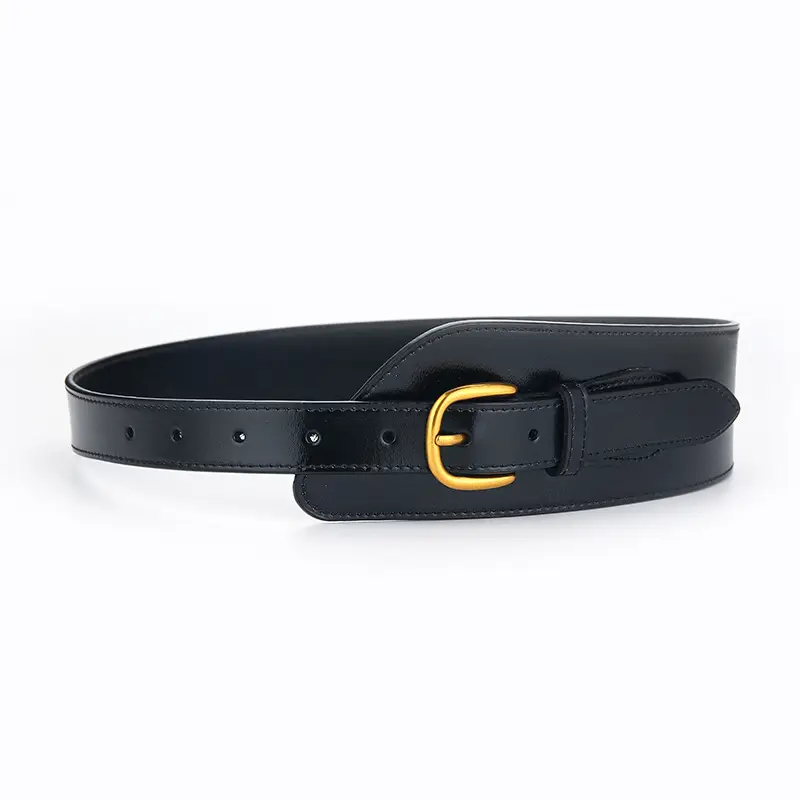 Black Korean Style Wide Belt for Women