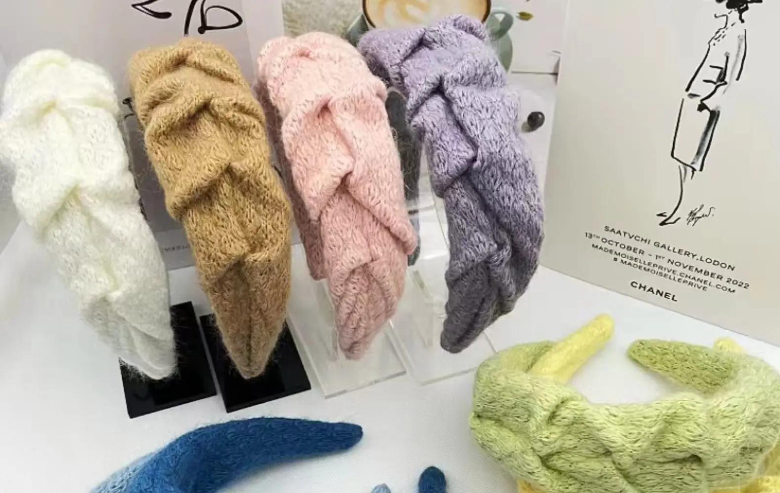 Blue Korean Style Wool Headband for Women — feature 1