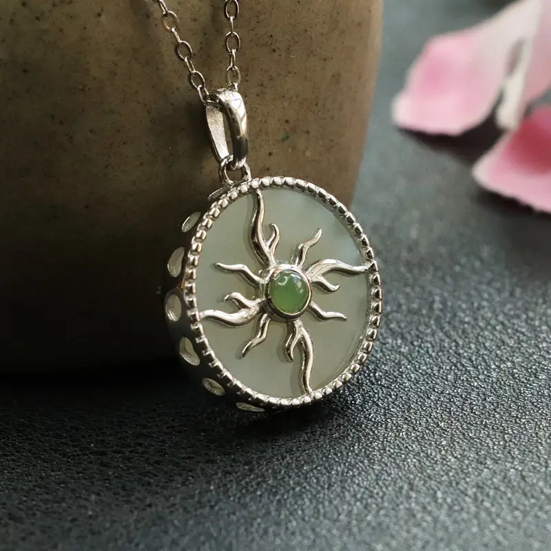 Guan Yu S925 Silver Inlaid Hetian Jade Pendant — feature 11