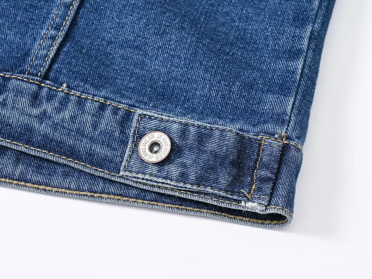 Women Denim Jacket Round Neck Large Casual 2022 — feature 10