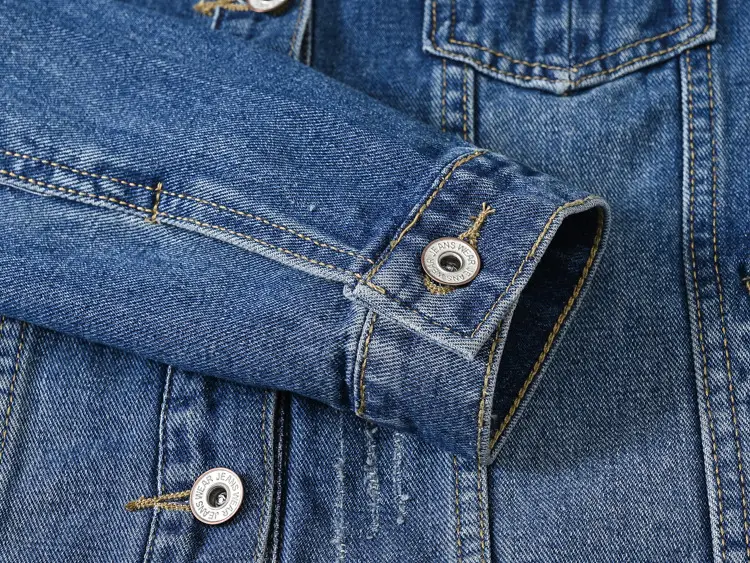 Women Denim Jacket Round Neck Large Casual 2022 — feature 9