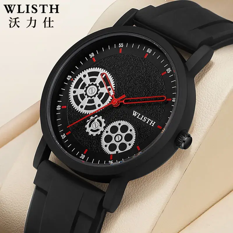 Men's Cross-border Hot Quartz Watch 36mm Green Yellow Black - Image 5