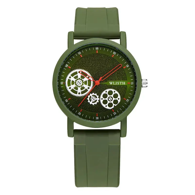 Men's Cross-border Hot Quartz Watch 36mm Green Yellow Black - Image 2