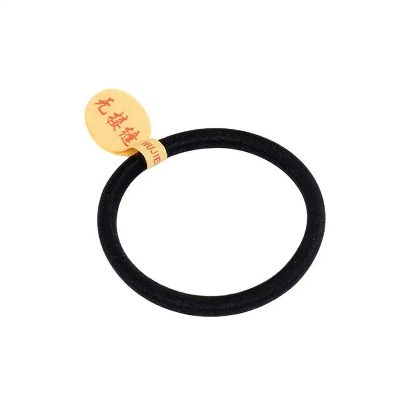 Black Rubber Hair Ties for Women Seamless High Elastic - Image 7