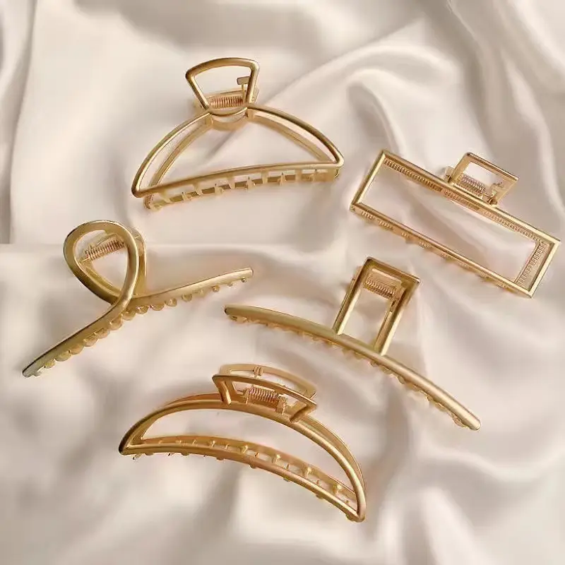 Classic Hot Summer Large Elegant Alloy Clip Female Pearl Diamond Shark Clip Back Head Hair Clip - Image 21