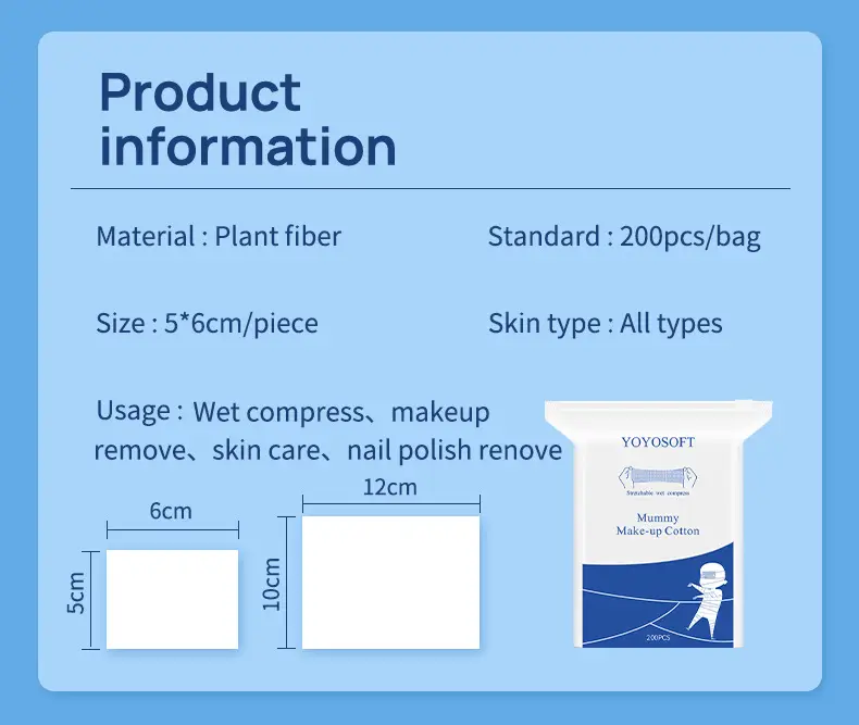 Stretchable Mummy Wet Compress Cotton Makeup Towel 200PCS — feature 9