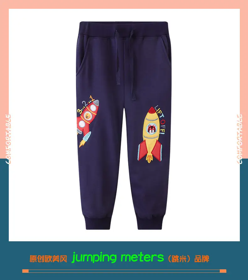 Kids Rocket Print Sweatpants Navy Blue 2025 — feature 2