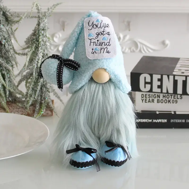 Jingchen Blue Faceless Doll Window Decor - Image 3