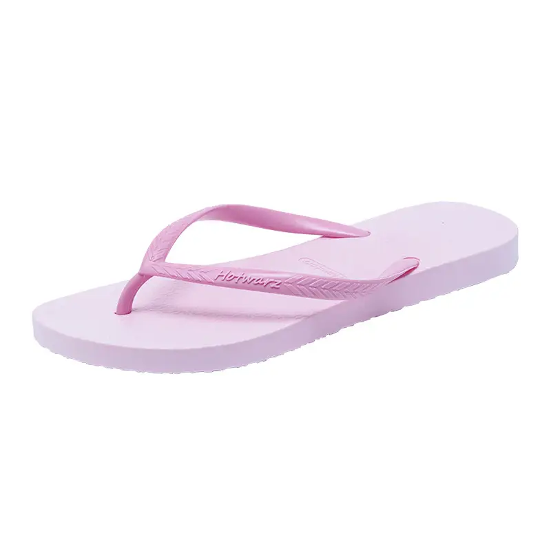 Pink PVC Flip Flops for Women Summer Wear