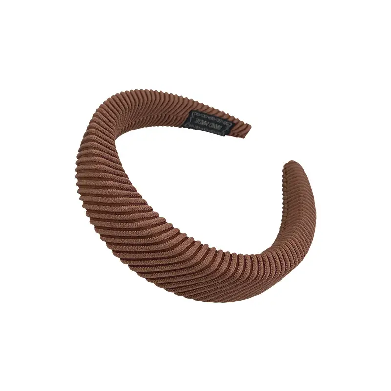 New Coarse Twill Sponge Headband Black Brown White - Image 9
