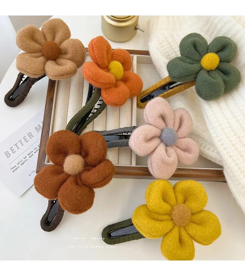 Autumn Plush Flower Hairpin for Women — feature 35