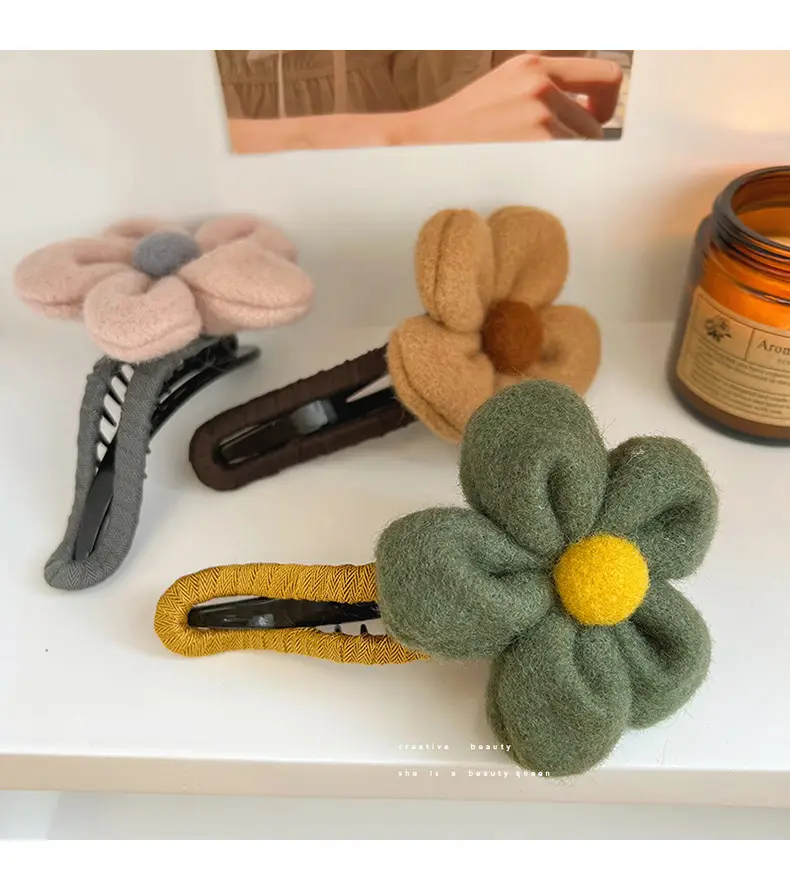 Autumn Plush Flower Hairpin for Women — feature 37