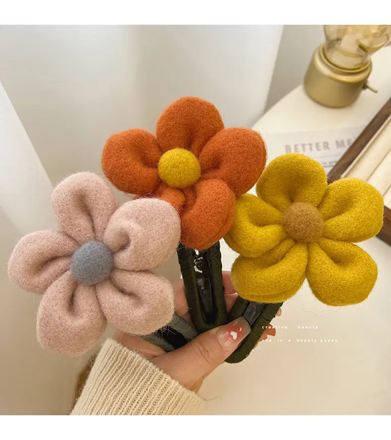 Autumn Plush Flower Hairpin for Women — feature 40