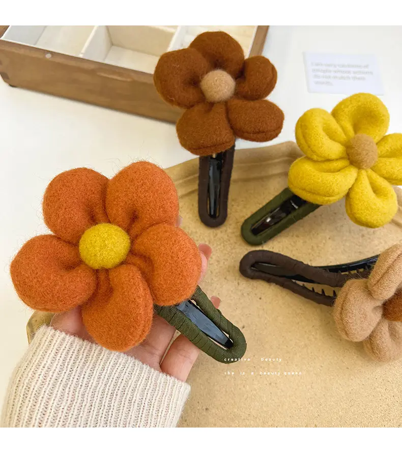Autumn Plush Flower Hairpin for Women — feature 41