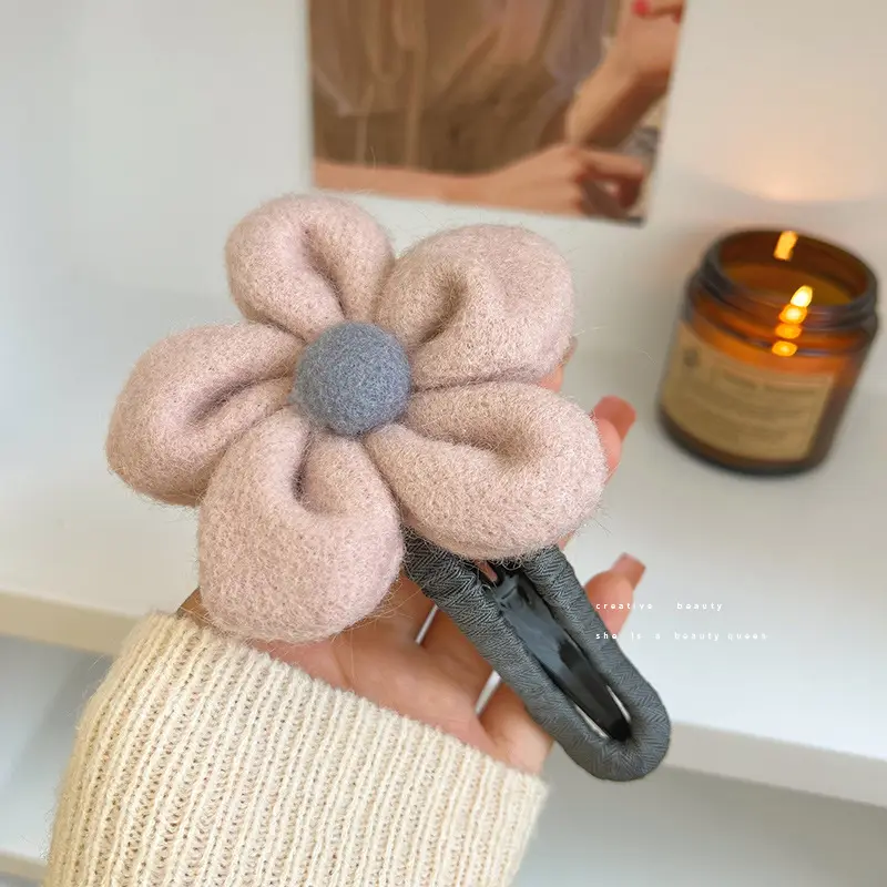 Autumn Plush Flower Hairpin for Women