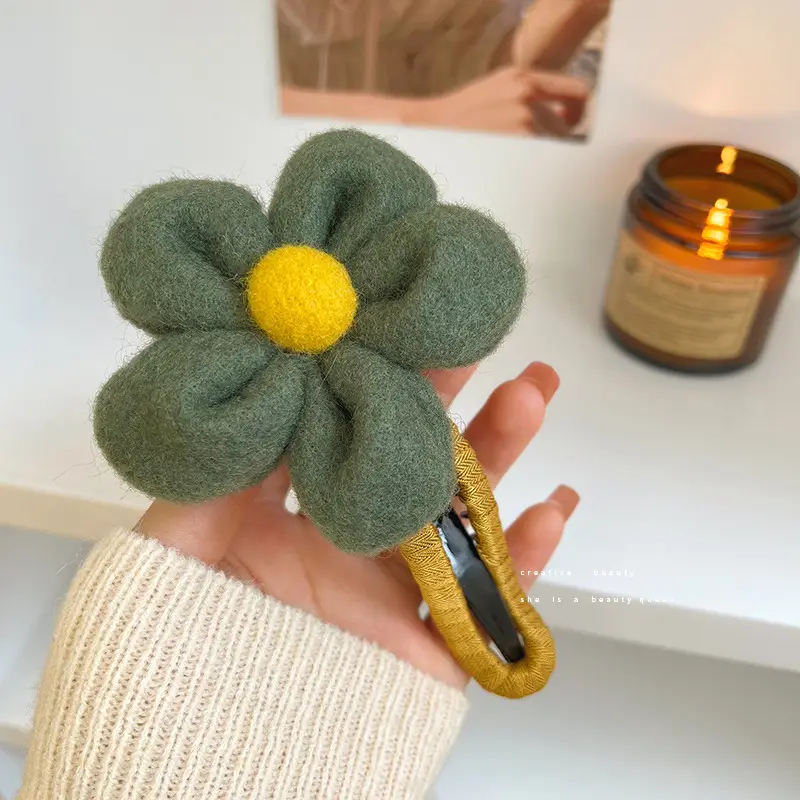 Autumn Plush Flower Hairpin for Women