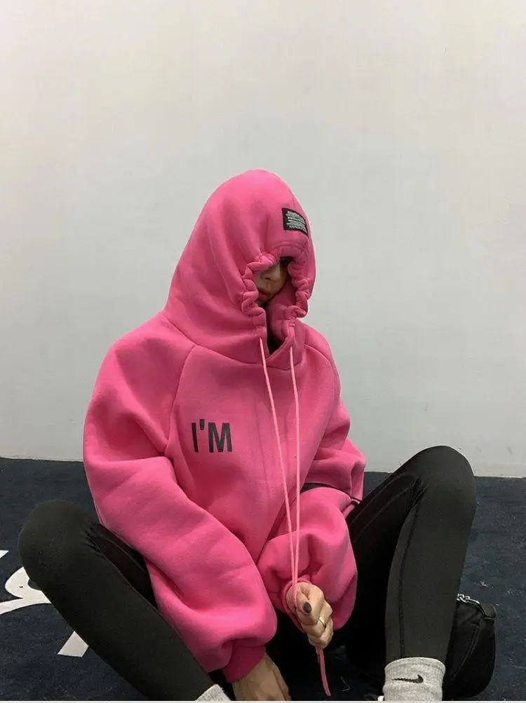 Women Oversize Hooded Fleece Coat White Thinking — feature 8