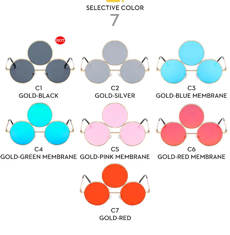 Punk Sunglasses Cross-Border 3-Circle One Piece β feature 10