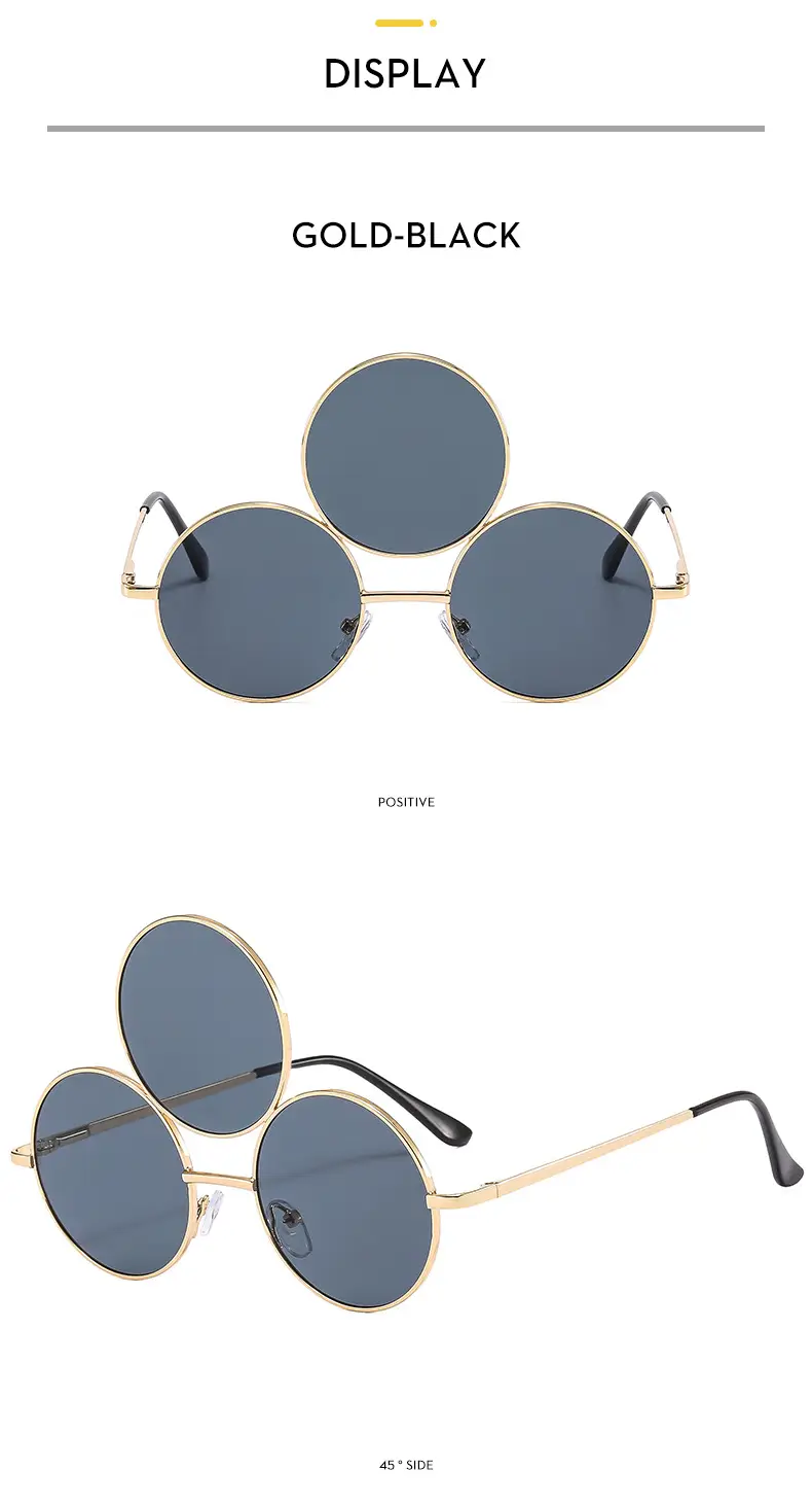 Punk Sunglasses Cross-Border 3-Circle One Piece β feature 11