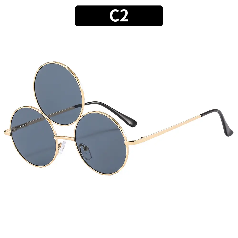 Punk Sunglasses Cross-Border 3-Circle One Piece