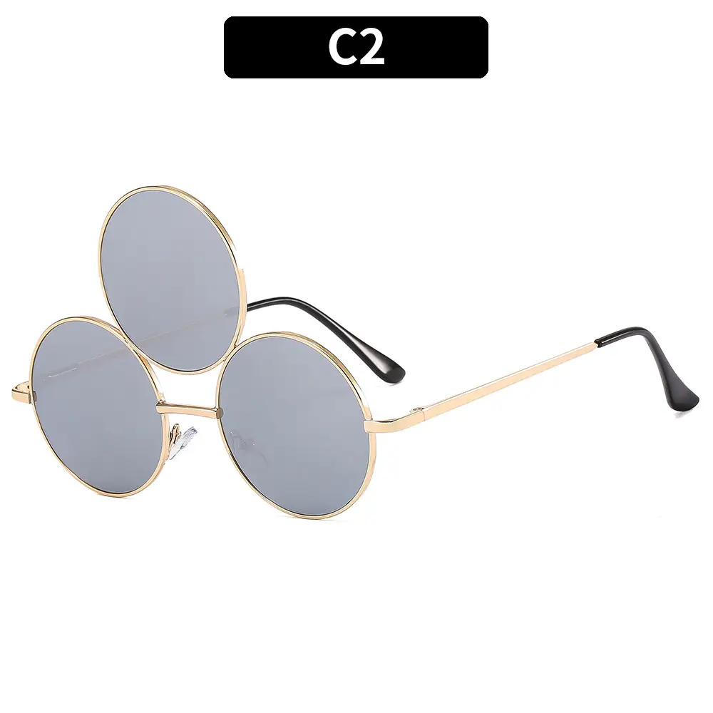 Punk Sunglasses Cross-Border 3-Circle One Piece - Image 2
